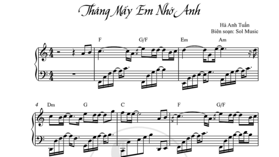 Tháng mấy em nhớ anh sheet