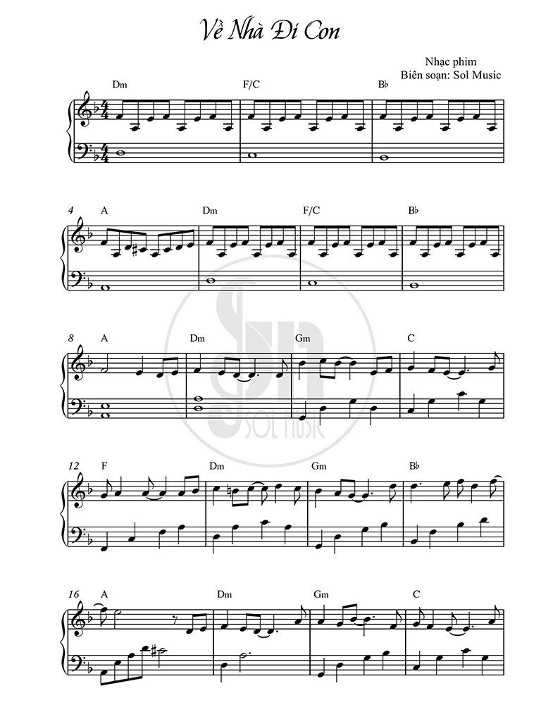 Về nhà đi con sheet