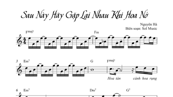 Sau Này Hãy Gặp Nhau Khi Hoa Nở Sheet Đệm Hát