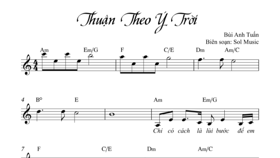 Thuận Theo Ý Trời Sheet Đệm Hát
