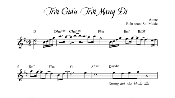 Trời Giấu Trời Mang Đi Sheet Đệm Hát