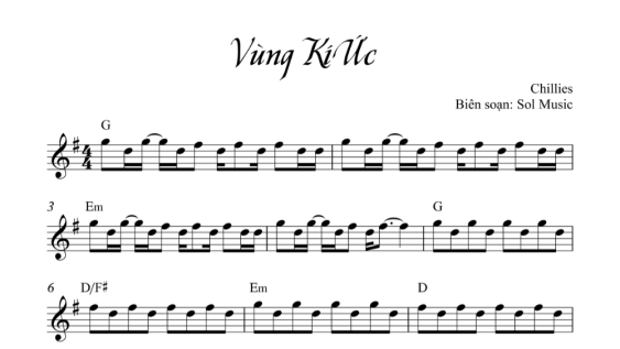 Vùng Kí Ức Sheet Đệm Hát