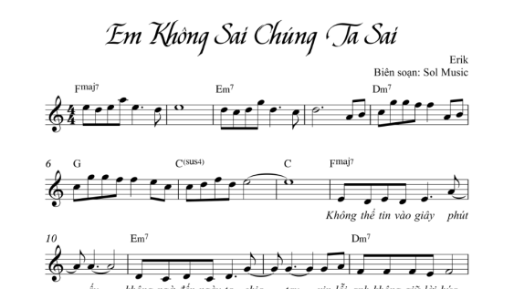 Em Không Sai Chúng Ta Sai Sheet Đệm Hát