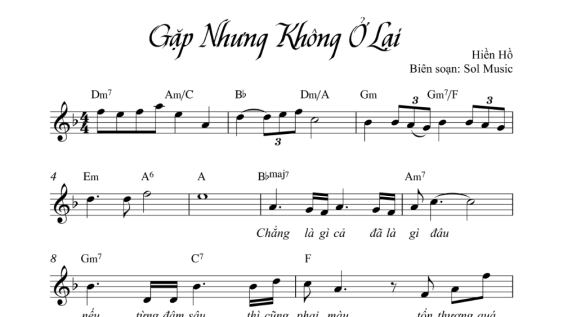 Gặp Nhưng Không Ở Lại Sheet Đệm Hát